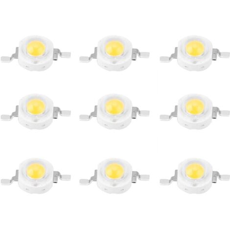 Jeffergarden LED haute puissance 1 W, diodes électroluminescentes SMD, blanc chaud, pour luminaires DIY (1/5)