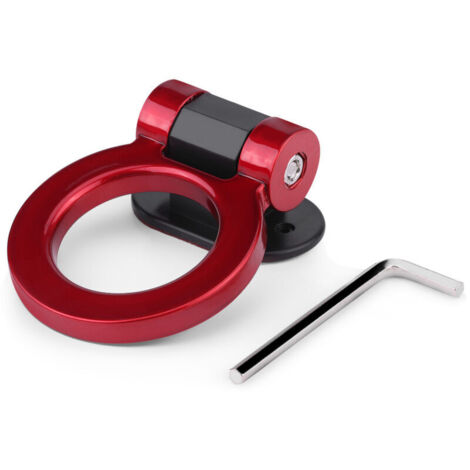Jeffergarden Anneaux adhésifs ronds pour barres de remorquage, décoration pour crochet de remorque (rouge) (1/5)