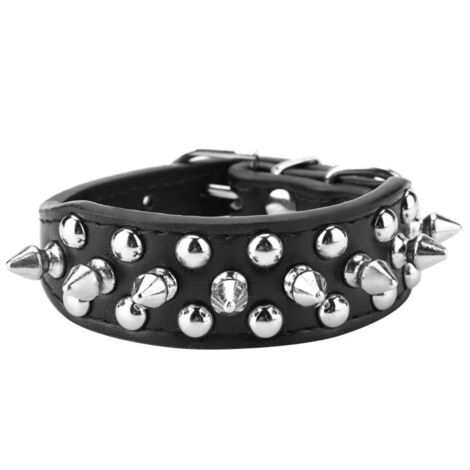 Jeffergarden ‌Collier pour chien en cuir PU avec pointes - Sécurisé, confortable et stylé pour chiens de taille moyenne‌ (1/5)