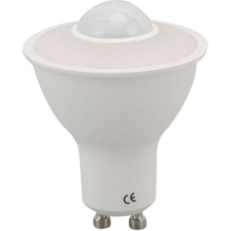 Jeffergarden Ampoule GU10 infrarouge à détection de présence, de rechange pour plafonnier, couloir ou lampe de porche, lumière chaude 3000K, 5W, 500lm, 100-240V CA (1/5)
