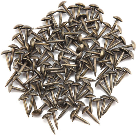Jeffergarden 100 agrafes en fer épais, clous et fixations pour meubles, tambours et portes en bois (6  12 mm) (1/5)