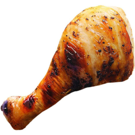 Jeffergarden Peluche de 20 cm en forme de cuisse de poulet, jouet en forme d'aile de poulet, coussin frit, décoration d'intérieur, cadeau d'anniversaire (1/5)