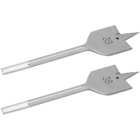 Jeffergarden Jeu de 2 forets plats en acier à haute teneur en carbone pour le perçage du bois, 38 mm (1/5)
