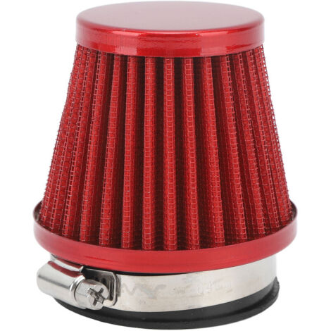 Jeffergarden Filtre à air universel 50mm filtre à induction d'air de calibre lourd pour moto hors route ATV Quad Dirt Pit Bike rouge (1/5)
