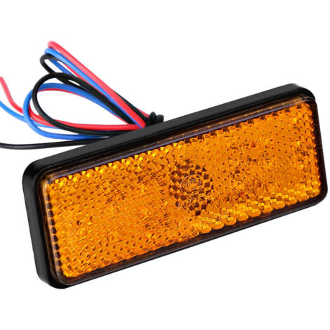 Jeffergarden Feu stop arrière rectangulaire à LED ambre pour moto, scooter et cyclomoteur (1/5)