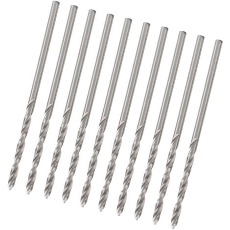Jeffergarden Lot de 10 forets hélicoïdaux à petite tige droite pour machine-outil 1,75 mm (1/5)