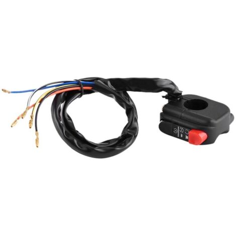 Jeffergarden Interrupteur de guidon, support résistant aux intempéries avec commande de fils de connexion, 7/8 pouces pour motos motos (1/5)
