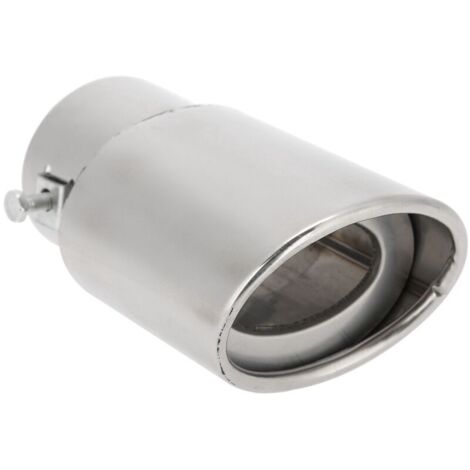 Jeffergarden Embout d'échappement universel, argenté brillant, pratique et antirouille, pour voitures (1/5)