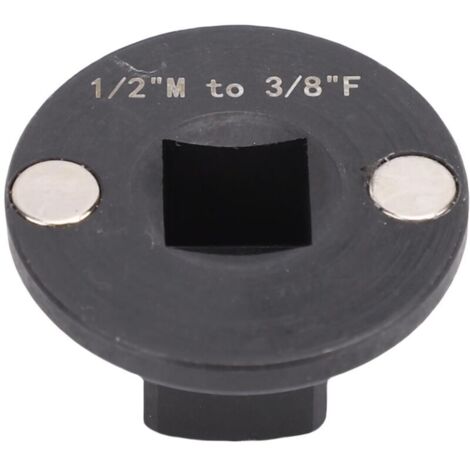 Jeffergarden Adaptateur de douille à impact extra-plat, réducteur de vitesse, en métal haute résistance pour espaces restreints, 1/2 po M-3/8 po F (1/5)