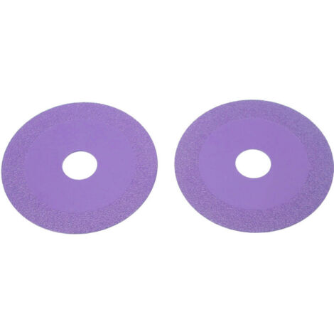Jeffergarden 2 disques à découper le verre, diamètre extérieur 100 mm, diamètre intérieur 22,23 mm, lame de scie diamantée en acier à haute teneur en manganèse, pour cristal violet (1/5)