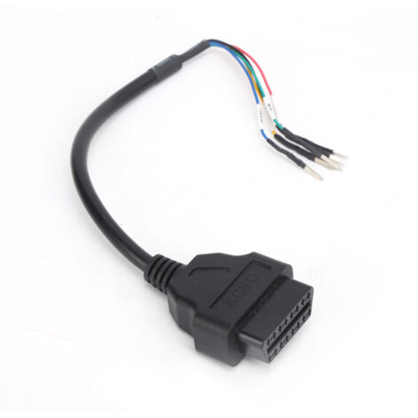 Jeffergarden Connecteur adaptateur de test de câble 16 broches pour câblage OBD ODB2 universel pour voitures et motos (1/5)