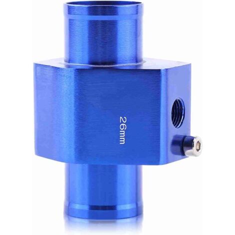 Jeffergarden Adaptateur universel en métal pour capteur de température d'eau automobile, raccord de tuyau, bleu, 26 mm (1/5)