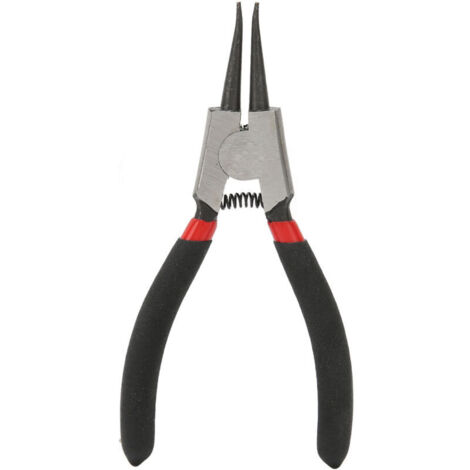 Jeffergarden Pince à circlips externe droite en acier au carbone avec revêtement en caoutchouc, multifonctionnelle, SK-112-5D, 125 mm, 1,4 mm (1/5)