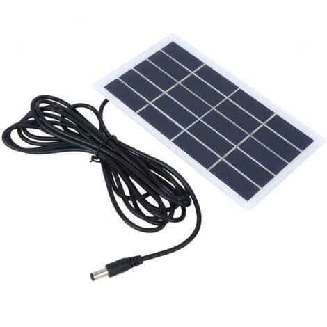 Jeffergarden Panneau solaire à batterie en polysilicium 2 W 5 V avec interface de charge CC pour lampe de jardin extérieure 3,7 V (1/5)