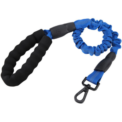 Jeffergarden Laisse élastique pour chien - Corde solide 1m (bleu), poignée confortable - Pour marche et entraînement (1/5)