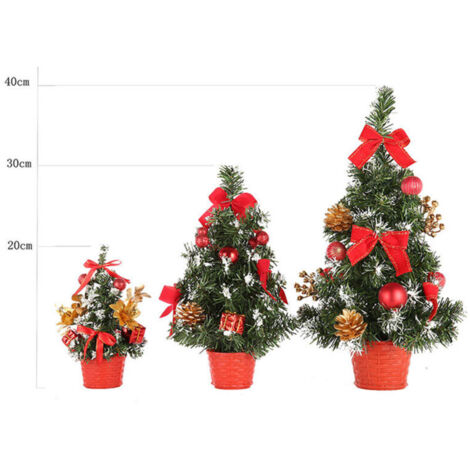 Jeffergarden Mini sapin de Noël de bureau, petite décoration de bureau, ornement de fête, cadeau pour la famille (1/5)