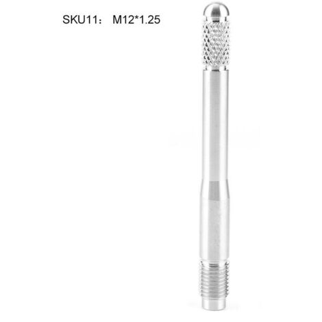 Jeffergarden Goupille de positionnement de pneu outil de positionnement d'installation et de retrait de roue en acier inoxydable M12 universel argent x 1,25 (1/5)