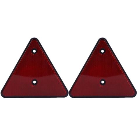Jeffergarden Lot de 2 réflecteurs triangulaires rouges haute visibilité pour remorque, camions, bateaux, SUV, camping-cars et tracteurs. (1/5)