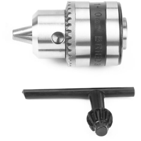 Jeffergarden Mandrin de perçage à clé en acier inoxydable, mini-perceuse électrique avec clé pour la fixation de pièces 1,0‑10 mm B12 (1/5)
