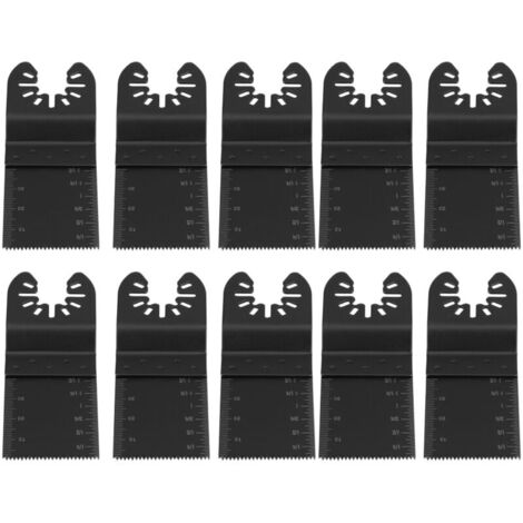 Jeffergarden Lot de 10 lames de scie oscillantes en acier à haute teneur en carbone, lames multi-outils, 214 g, pour le travail du bois, le métal tendre et le plastique. (1/5)