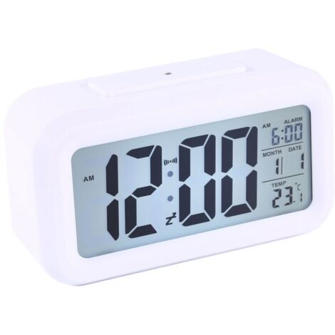 Jeffergarden Horloge à piles, calendrier numérique LED à piles AAA, pour bureau et voiture (1/5)