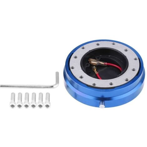 Jeffergarden Kit adaptateur de moyeu à dégagement rapide universel pour volant de voiture de course bleu (1/5)