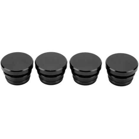 Jeffergarden 4 Pièces Bouchons de Prise Allume-Cigare en Alliage d'Aluminium Noir - Couvre Anti-Poussière pour Véhicules 12V (1/5)