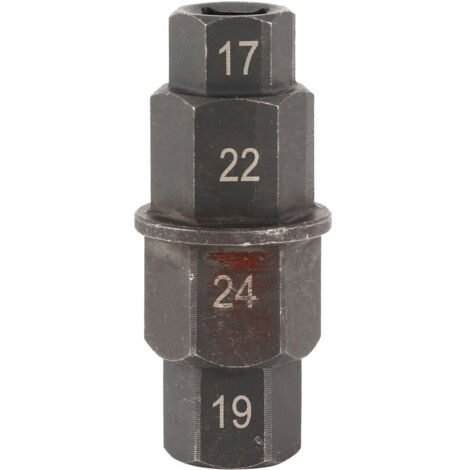 Jeffergarden Outil de démontage d'essieu de moto 17/19/22/24 mm clé hexagonale de retrait de broche en fer (1/5)