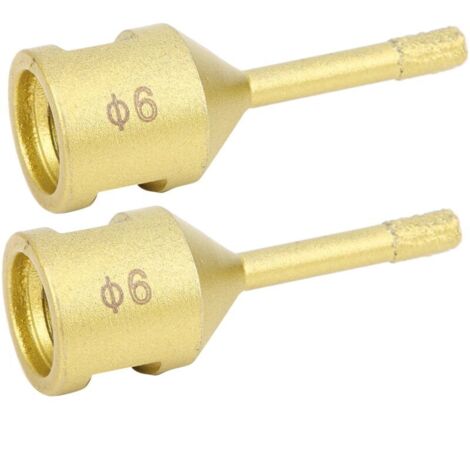 Jeffergarden 2 forets diamantés M14 de 6 mm pour perçage et brasage du marbre et du béton (1/5)