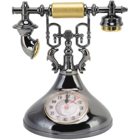 Jeffergarden Réveil téléphonique Vintage, Unique, élégant, heure précise, horloge de chevet, décoration pour la maison, le café et le bureau, YF020 1 (1/5)