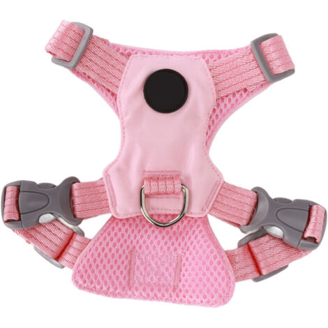 Jeffergarden ‌Gilet de Sécurité Respirant pour Chiot‌ – Harnais Polyvalent Doux pour Chien et Chat Taille Moyenne (Rose) (1/5)
