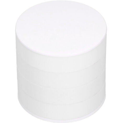 Jeffergarden Boîte à bijoux multicouche, conteneur de rangement rotatif anti-poussière, organisateur pour ornements (blanc 4 couches) (1/5)