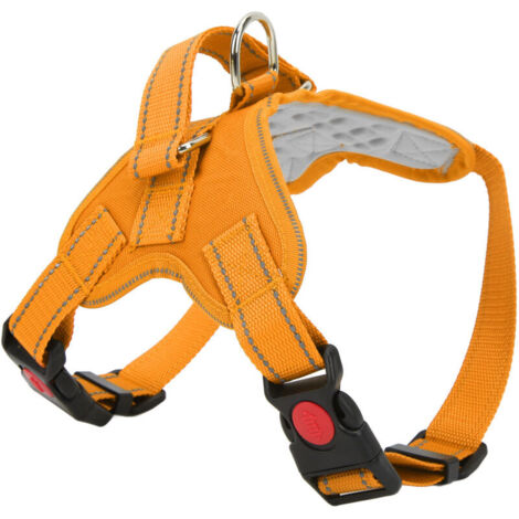 Jeffergarden Harnais polyvalent réfléchissant pour chien - Tissu Oxford ajustable, type selle - Taille S - Orange (1/5)