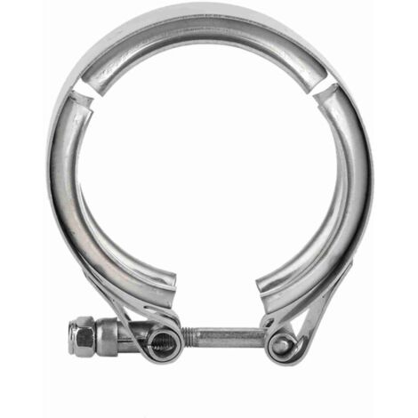 Jeffergarden Collier de serrage en V pour tuyau, résistant à l'usure et à la rouille, collier d'échappement turbo 63 mm/2,5 po pour bagues/brides de 2,5 po (1/5)