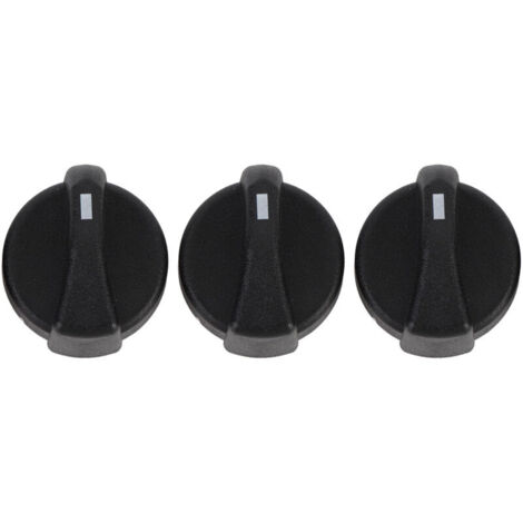 Jeffergarden Lot de 3 boutons de commande de ventilateur de chauffage/climatisation 121-0001-000, compatibles avec les modèles Peterbilt 330, 335, 357, 367, 375, 378, 379, 384, 386 et 387 (noir). (1/5)