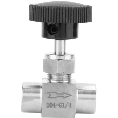 Jeffergarden Vanne à aiguille droite en acier inoxydable BSPP à filetage femelle pour transmission d'eau, de gaz et de pétrole (type B) (1/5)