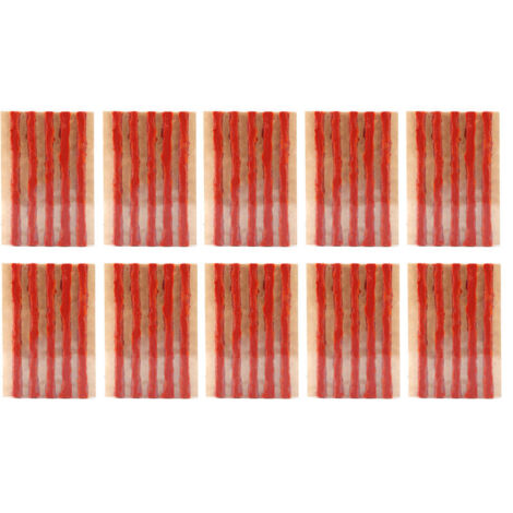 Jeffergarden Lot de 50 bouchons de réparation de pneus 100 x 6 mm, bandes d'étanchéité en caoutchouc pour pneus sans chambre à air, outils de réparation pour voitures et motos, marron (1/5)