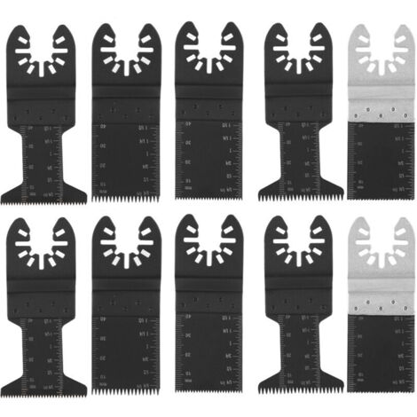 Jeffergarden 10 lames de scie oscillantes tranchantes, outil polyvalent, résistant à l'usure et durable, peut couper le bois, le plastique, le métal tendre, etc. (1/5)