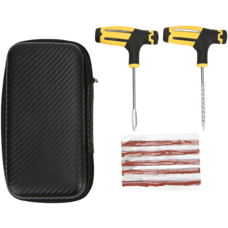 Jeffergarden Kit d'outils de réparation de pneus accessoires professionnels manuels pratiques portables rapides pour moto de vélo de voiture (1/5)