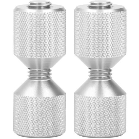 Jeffergarden Lot de 2 goupilles d'alignement de bride en aluminium anodisé, 1‑1/8 po, à double trou, pour brides de 0,5 à 14 po, 150 lb, argent (1/5)