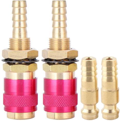 Jeffergarden Adaptateur de refroidissement à eau et de gaz 8 mm, 2 pièces, connecteur rapide pour pistolets de soudage TIG (1/5)