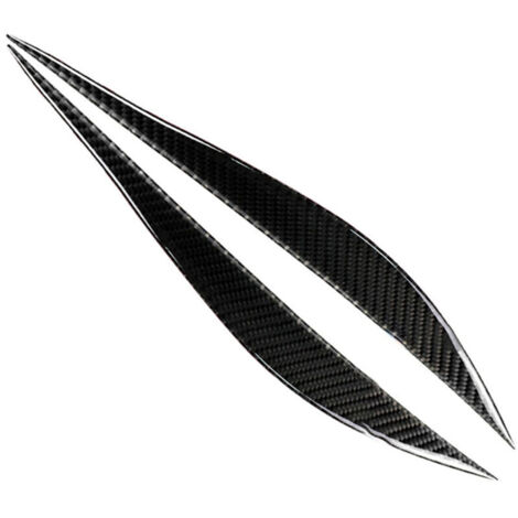 Jeffergarden Cache-sourcils de phare en fibre de carbone, masque décoratif pour les yeux, autocollant décoratif, 1 paire, compatible avec BMW F30, F31, F32, F33, F34 (2012-2020) (1/5)