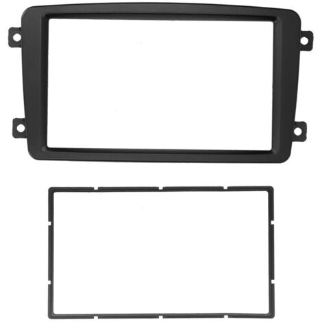 Jeffergarden Plaque de carénage de Radio stéréo de voiture 2 Din, cadre de tableau de bord Audio DVD adapté pour Mercedes Benz classe C W203 02-04 (1/5)