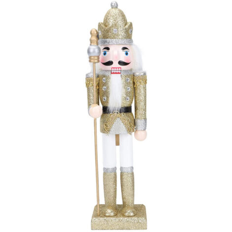 Jeffergarden Ornement de Soldat en Noyer Peint, Marionnettes Casse-Noisette en Bois Exquises pour la Décoration de Fête de Noël avec du Bois Durable (Yellow) (1/5)
