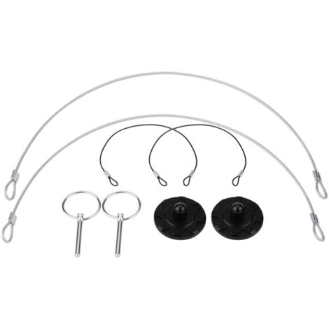 Jeffergarden Kit de 2 verrous de capot universels en aluminium usiné CNC noir (1/5)