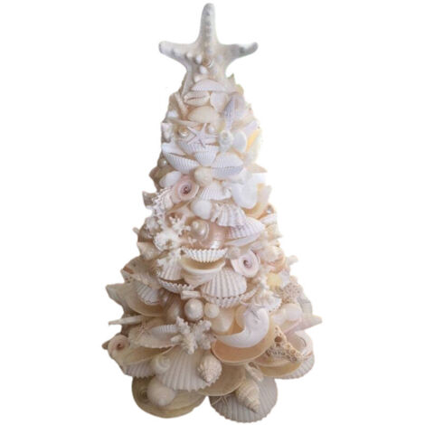 Jeffergarden Décorations de Noël en coquillages, articles de fête, sapin en résine marine (1/5)