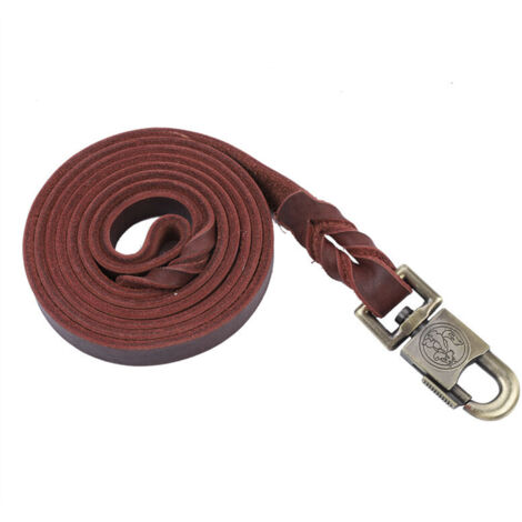 Jeffergarden Laisse pour chien en cuir durable - 1,85m - Pour chiens de grande et moyenne taille, entraînement renforcé (1/5)