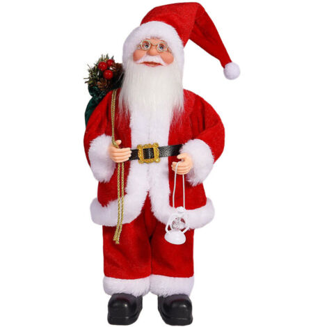 Jeffergarden Poupée Père Noël de 30 cm - Adorable figurine de dessin animé, idéale pour décorer votre maison ou une fenêtre. (1/5)