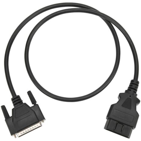 Jeffergarden Adaptateur de câble de diagnostic OBD2 mâle vers DB25 16 broches 102 cm / 40 pouces pour programmateur de clé SBB V33 (1/5)