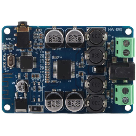 Jeffergarden Carte amplificateur de puissance audio TDA7492P 2x25W Bluetooth V2.1 avec interface AUX HW-893 (1/5)